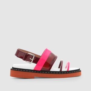MARNI FUSSBETT transparent pink/burgundy sandals